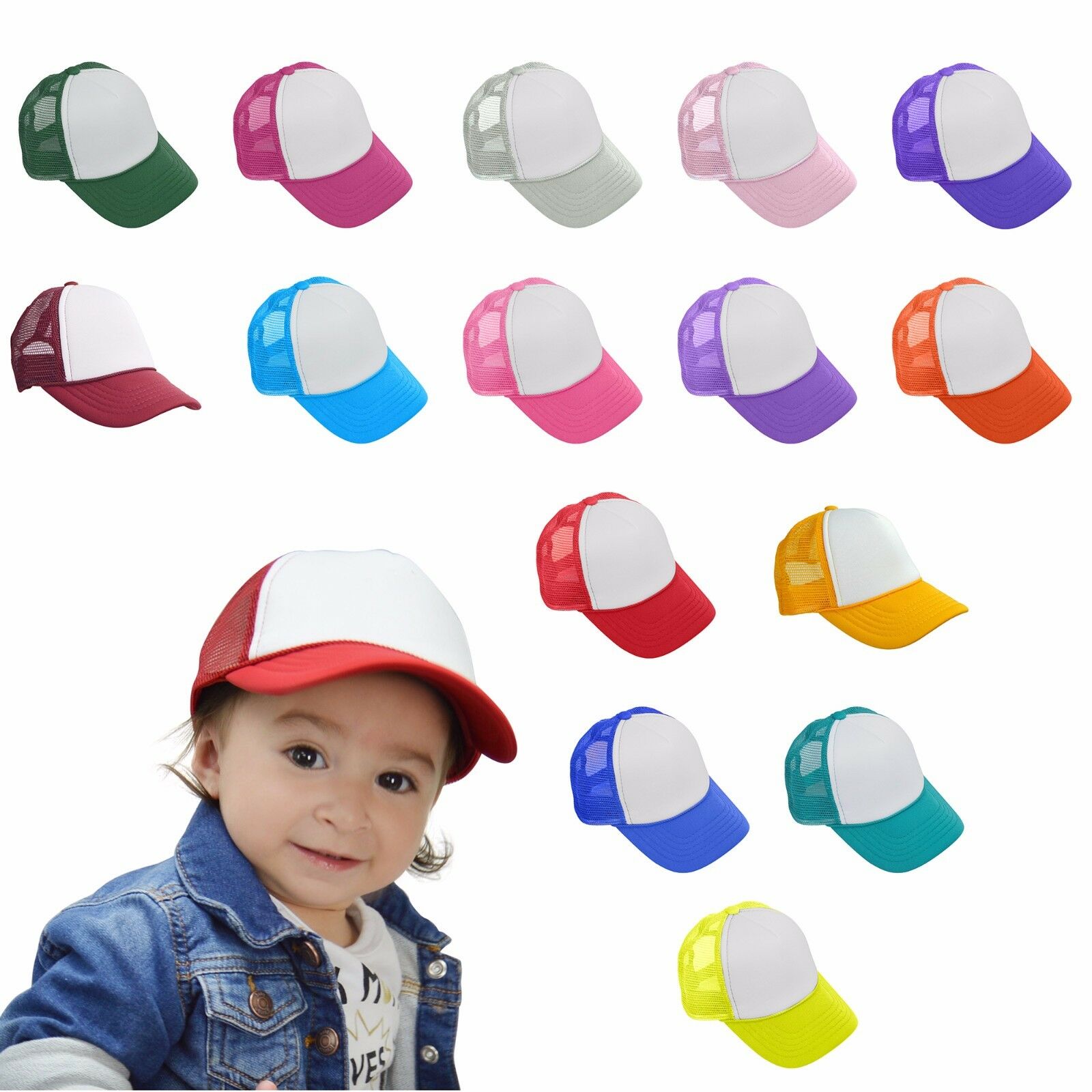 Dalix Infant Trucker Hat Baby Cap Tiny Extra Small Girls Boys